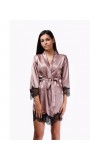 Silk robe in bordo 