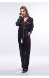 Silk pijama woman in black